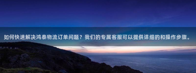 狗子28大舞台：如何快速解决鸿泰物流