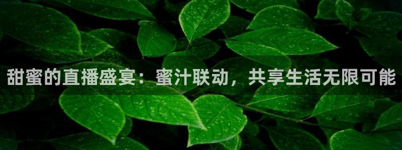 鲸鱼体育nba：甜蜜的直播盛宴：蜜汁联动，共享生活无限可能